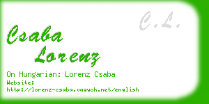 csaba lorenz business card
